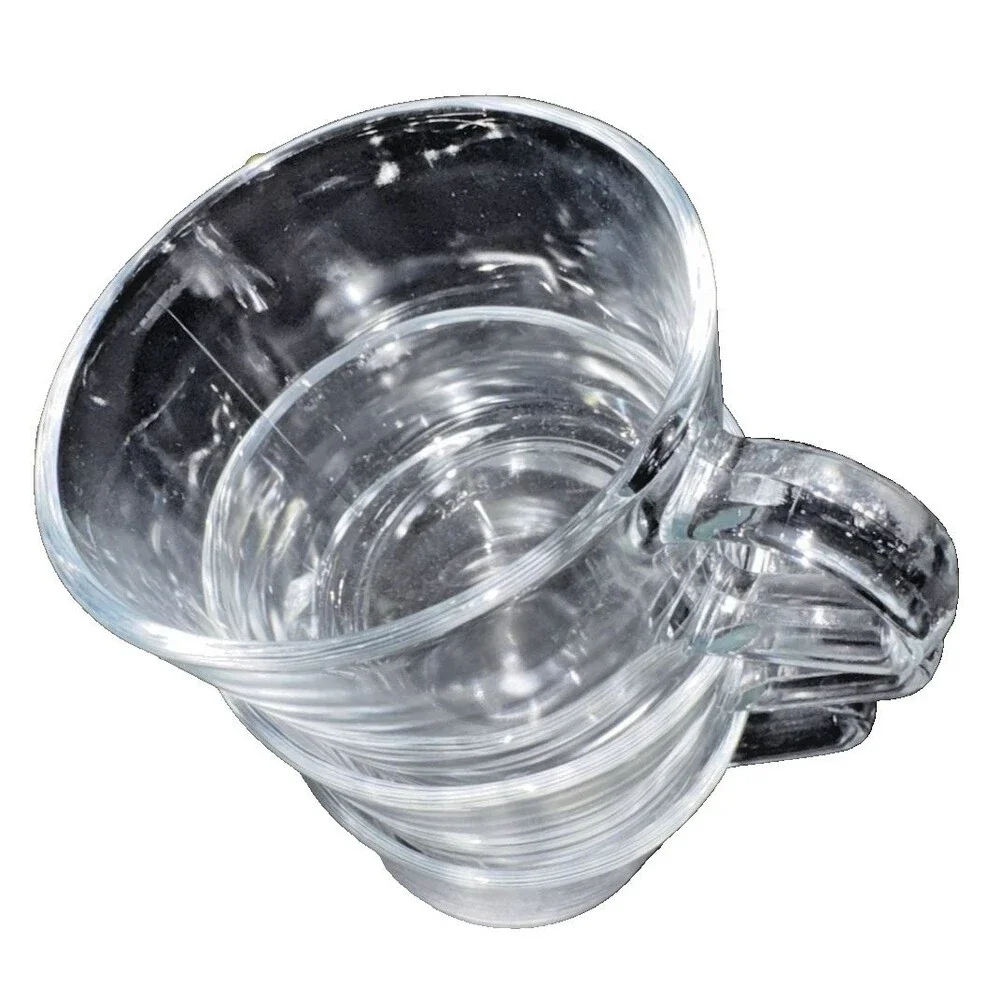 3 Ikea Clear Glass Mug New